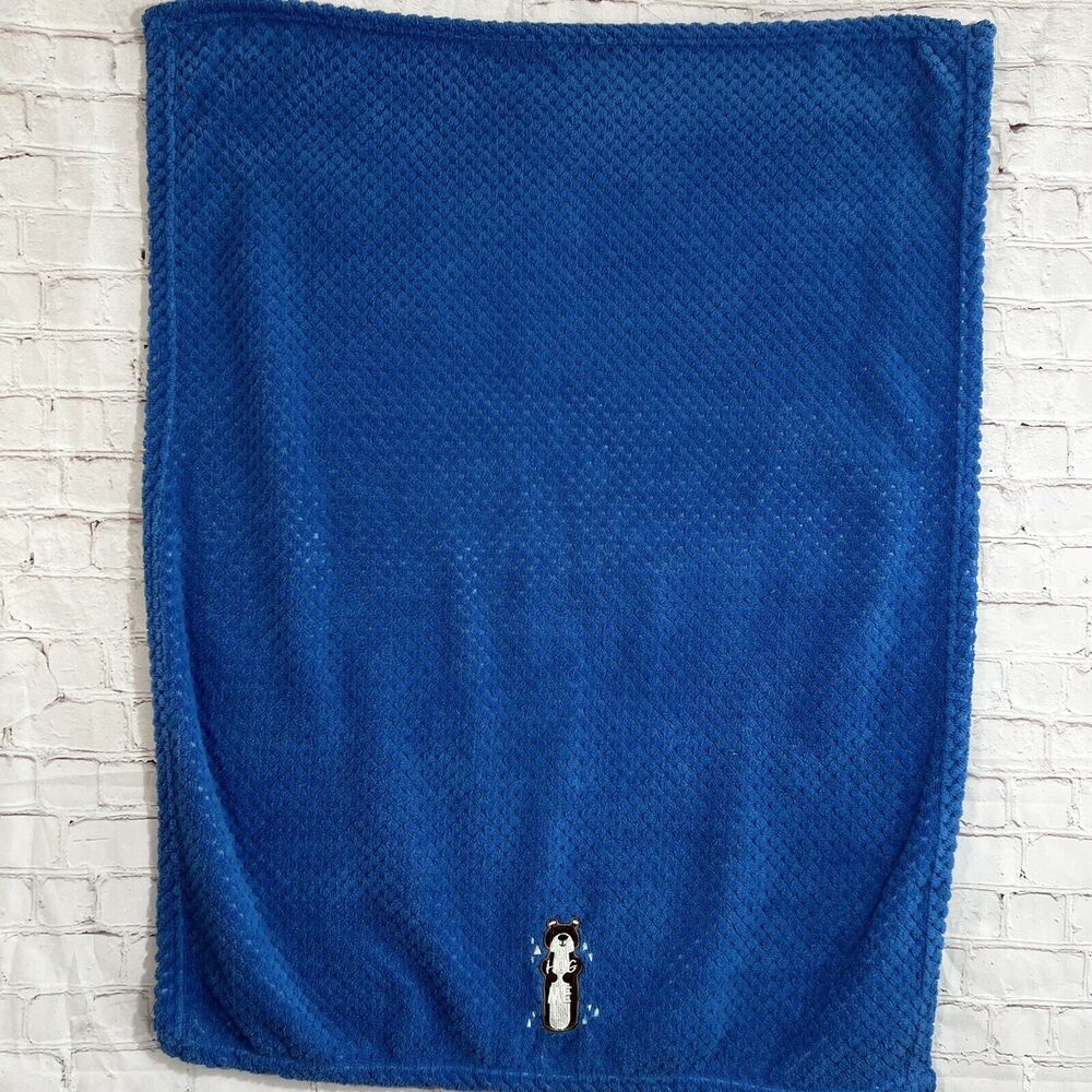 Zak & Zoey Baby Security Blanket Lovey Blue Bear “hug Me”